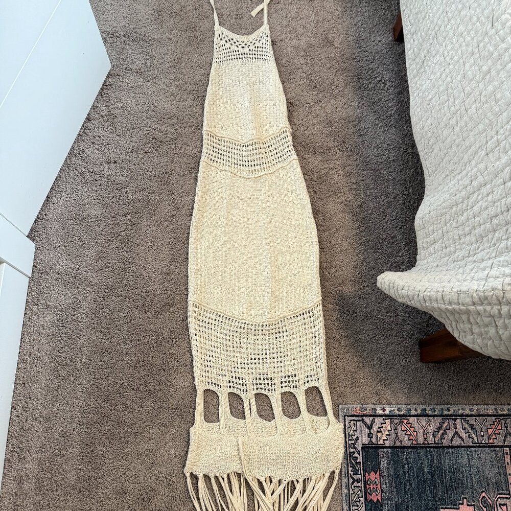 Handmade Crochet Maxi Dress – One of a Kind from Mykonos [One Size]